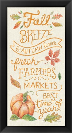 Framed Harvest Chalk X Linen Print