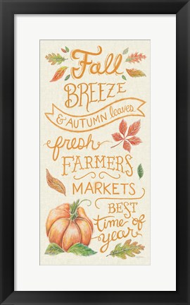 Framed Harvest Chalk X Linen Print