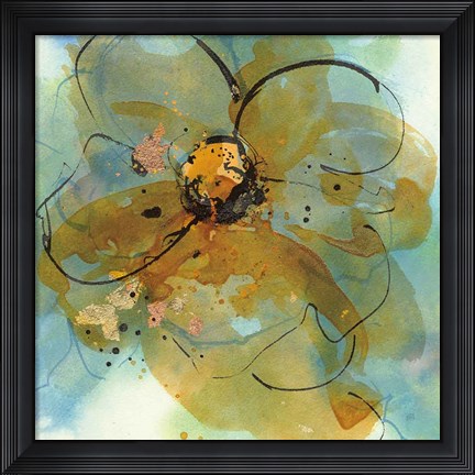 Framed Amber and Leaf II Print