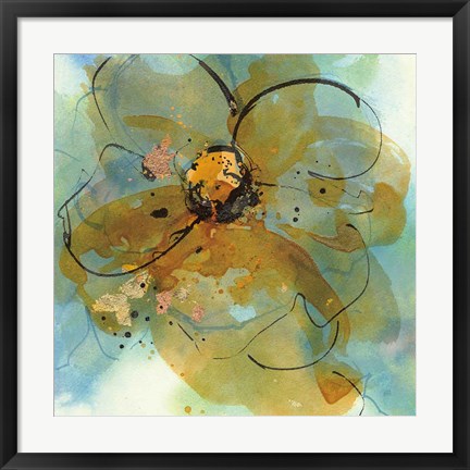 Framed Amber and Leaf II Print