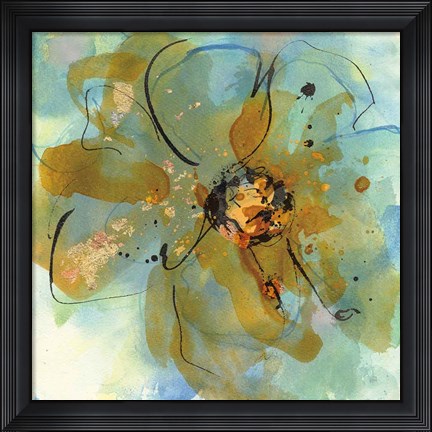 Framed Amber and Leaf I Print
