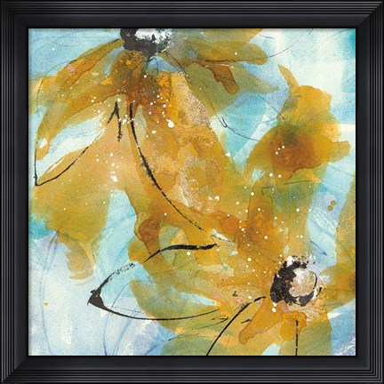 Framed Amber Blue I Print