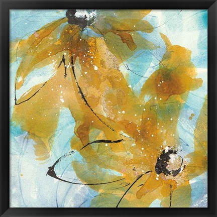 Framed Amber Blue I Print