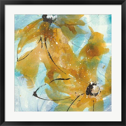 Framed Amber Blue I Print