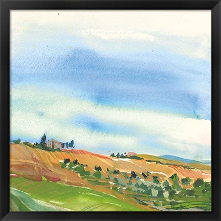 Framed Tuscan Fields Print