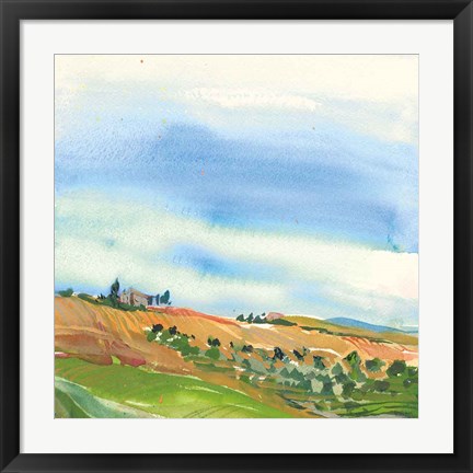 Framed Tuscan Fields Print