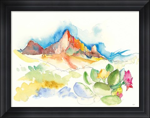 Framed Desert Mountains Print