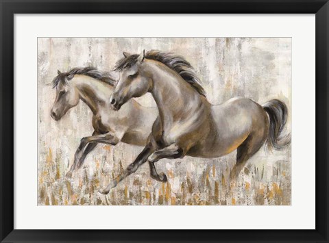 Framed Running Horses Print