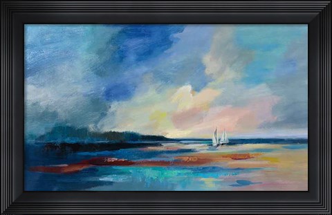 Framed Ultramarine Sea and Sky Print