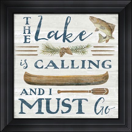 Framed Lakeside Retreat VIII Print