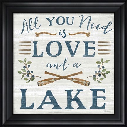 Framed Lakeside Retreat VI Print
