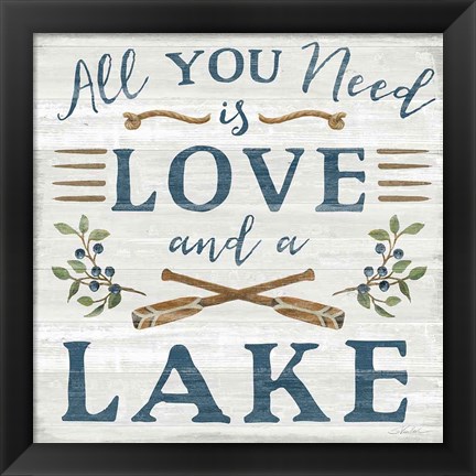 Framed Lakeside Retreat VI Print