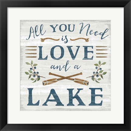 Framed Lakeside Retreat VI Print