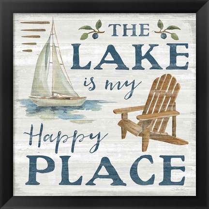 Framed Lakeside Retreat IX Print