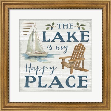 Framed Lakeside Retreat IX Print