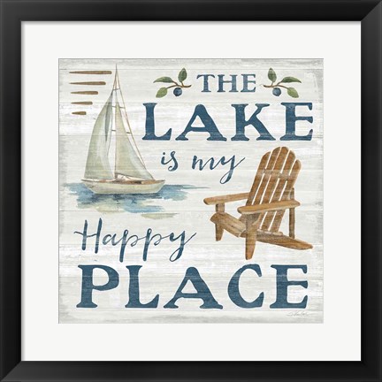Framed Lakeside Retreat IX Print