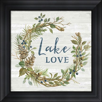 Framed Lakeside Retreat IV Print