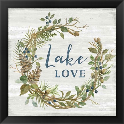 Framed Lakeside Retreat IV Print
