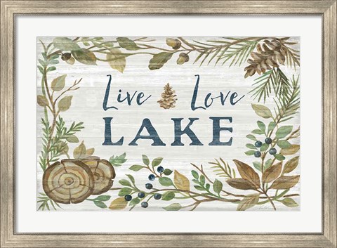Framed Lakeside Retreat III Print