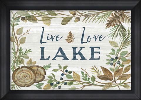 Framed Lakeside Retreat III Print