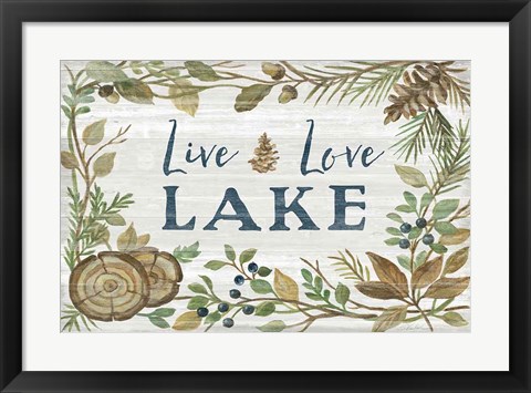 Framed Lakeside Retreat III Print