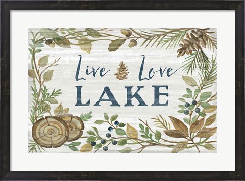 Framed Lakeside Retreat III Print
