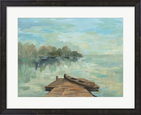 Framed Lakeside Retreat II no Wood Print