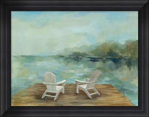 Framed Lakeside Retreat I no Wood Print