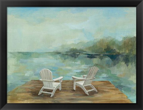 Framed Lakeside Retreat I no Wood Print