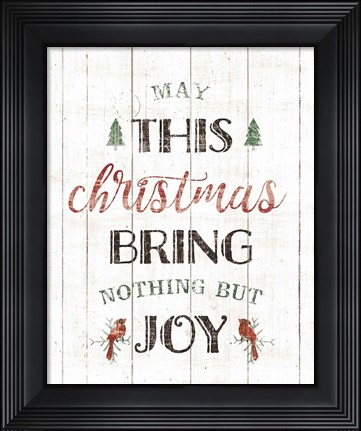 Framed Christmas Joy Print