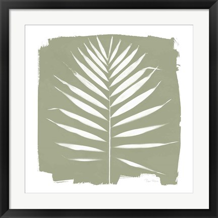 Framed Nature by the Lake - Frond IV Warm Sq Print