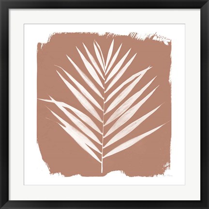 Framed Nature by the Lake - Frond III Warm Sq Print