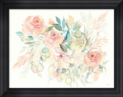 Framed Watercolor Blossom I Print