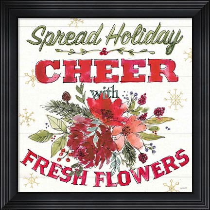 Framed Lighthearted Holiday VI Print