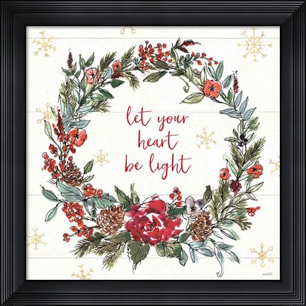 Framed Lighthearted Holiday IV Print