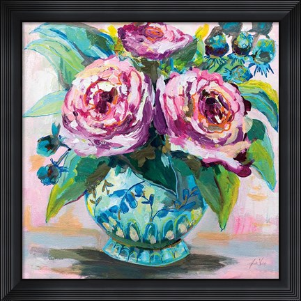 Framed Pink Peonies II Print