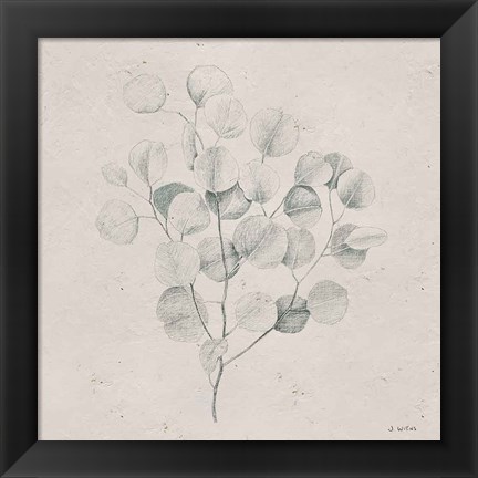Framed Soft Summer Sketches II Sq Print