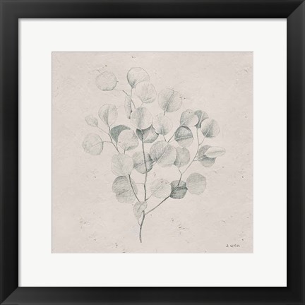 Framed Soft Summer Sketches II Sq Print