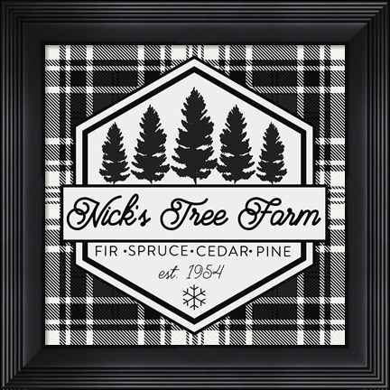 Framed Plaid Holidays I Print