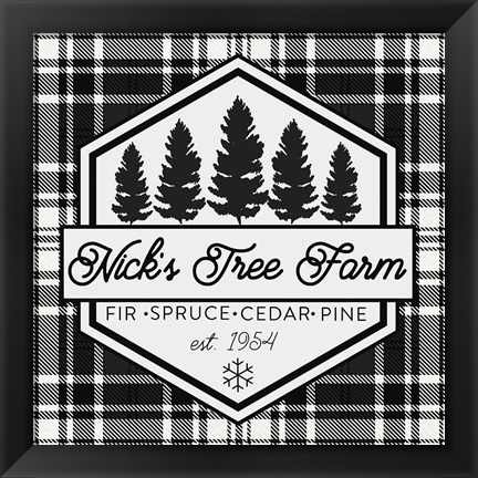 Framed Plaid Holidays I Print