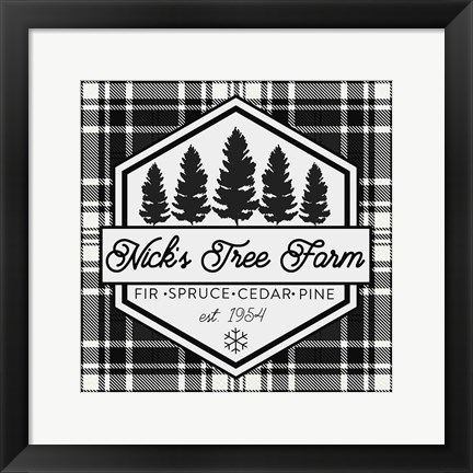 Framed Plaid Holidays I Print
