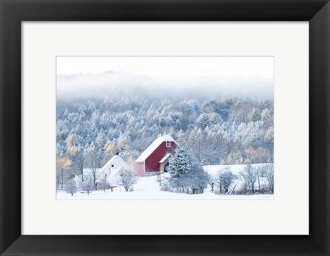 Framed Snowy Valley Print