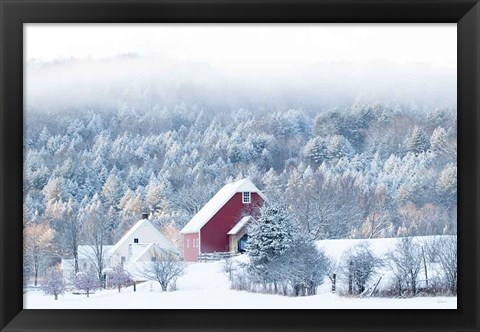 Framed Snowy Valley Print