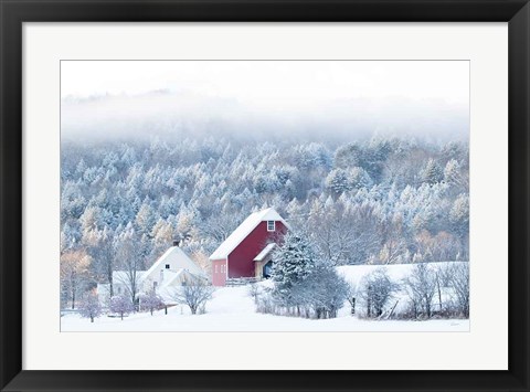 Framed Snowy Valley Print