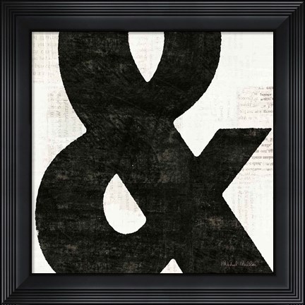 Framed Punctuated Black Square  III Print