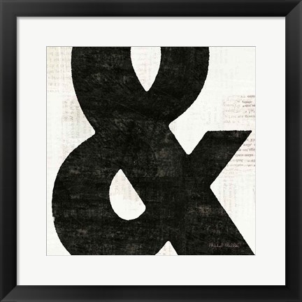 Framed Punctuated Black Square  III Print