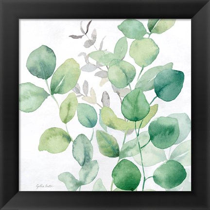 Framed Eucalyptus Leaves I Print