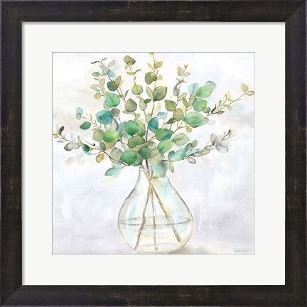 Framed Eucalyptus Vase II Print