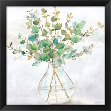 Framed Eucalyptus Vase II Print