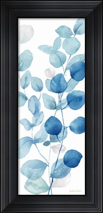 Framed Indigo Botanical panel I Print